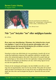 När ”yes” betyder ”no” eller möjligen kanske - Burma Center