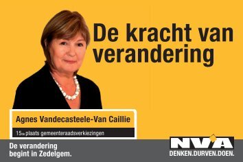 Postkaart Agnes Vandecasteele-Van Caillie - N-VA Zedelgem