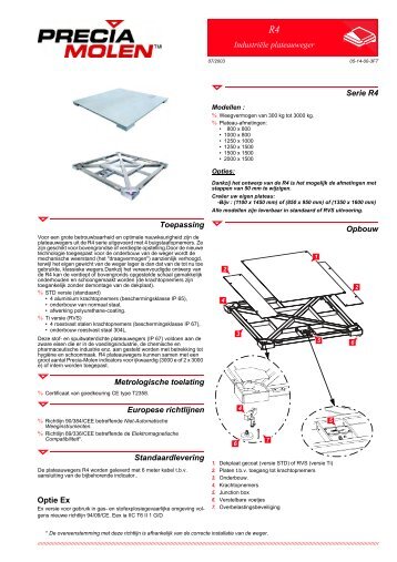 Brochure R4 range - Precia-Molen