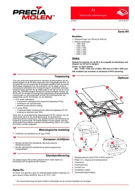 Brochure R4 range - Precia-Molen