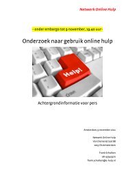 Onderzoek naar gebruik online hulp ... - Humanitas