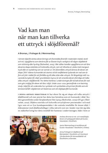 Artikeln som pdf - Forskning om undervisning och lärande