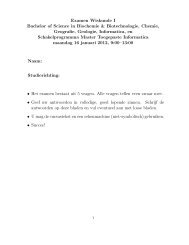 Examen Wiskunde I Bachelor of Science in Biochemie ... - Wiki