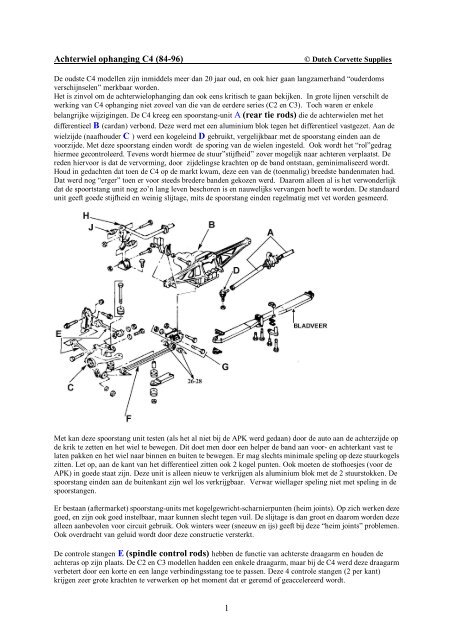 1 Achterwiel ophanging C4 (84-96) - Dutch Corvette Supplies