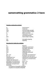 samenvatting grammatica 2 havo/vwo - DeDS