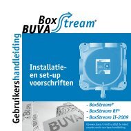 BoxStream installatie en set-up - Buva