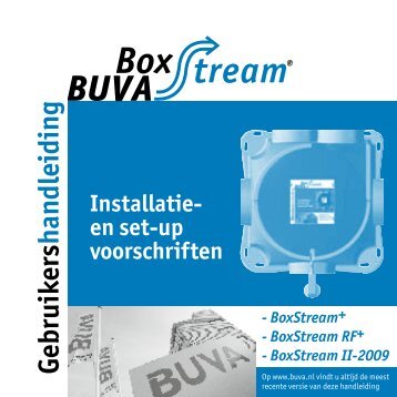 BoxStream installatie en set-up - Buva