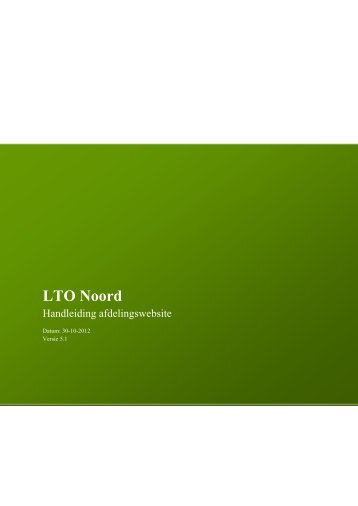 Handleiding CMS - LTO Noord