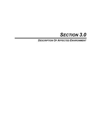Section 3.0 Description of Affected Environment - BIA Cowlitz Indian ...