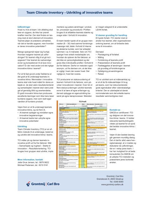 Team Climate Inventory - Udvikling af innovative teams
