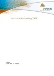 Jaarverantwoording 2007 - Warande