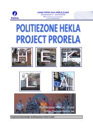 draaiboek met protocolakkoorden - PolitieZone HEKLA