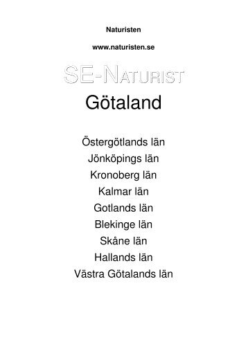 Götaland - NATURISTEN