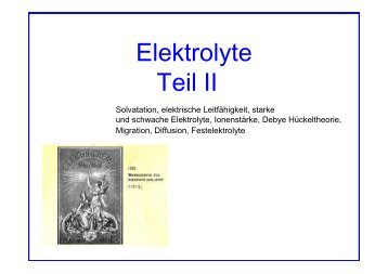 Elektrolyte Teil II - Userpage