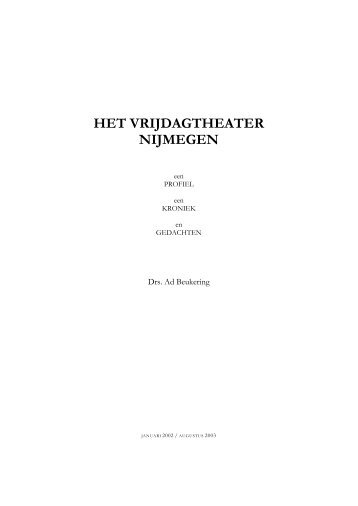 HET VRIJDAGTHEATER NIJMEGEN