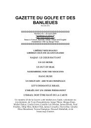 GAZETTE DU GOLFE ET DES BANLIEUES - AAARGH