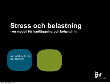 Stress och belastning - en modell för ... - Bo Hejlskov Elvén