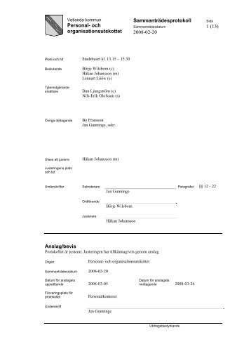 Protokollsmall sid 2 - Vetlanda kommun