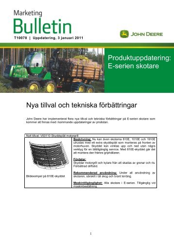 E-serien skotare Nya tillval och tekniska förbättringar