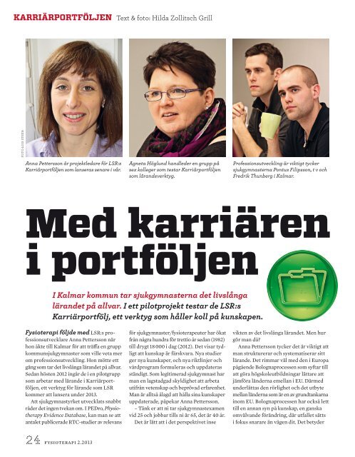 Med karriären i portföljen, nr 2, 2013 - LSR