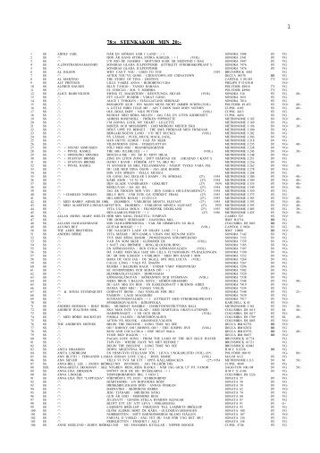78:s STENKAKOR MIN 20:- - ss mix records