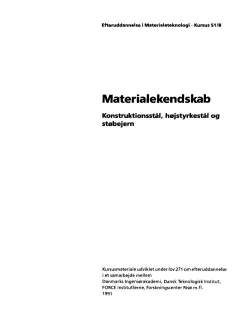 Konstruktionsstål, højstyrkestål, støbejern - Materials.dk