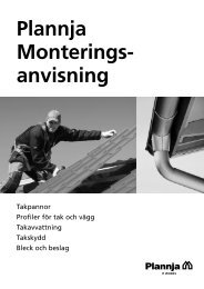 Plannja Monterings- anvisning
