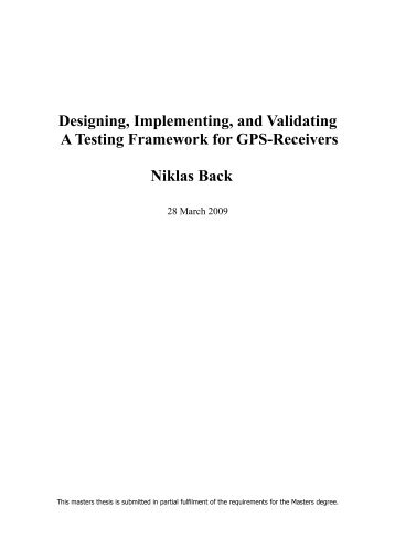 Designing, Implementing, and Validating A Testing ... - TSLab
