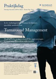 Turnaround Management Praktijkdag - Uitgeverij Kerckebosch