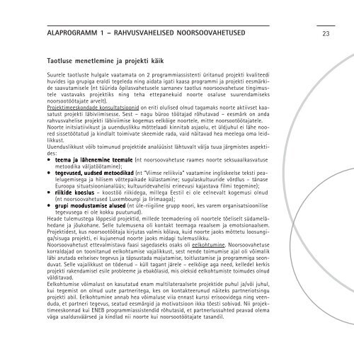 (2000-2002): Kogemus kogu eluks! - Euroopa Noored