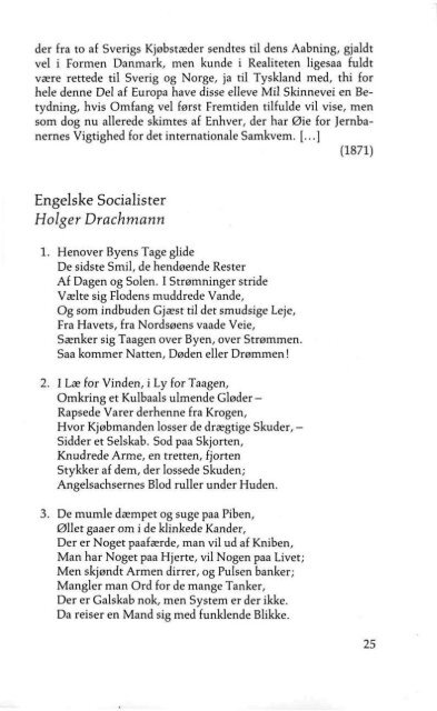 Engelske Socialister Holger Drachmann