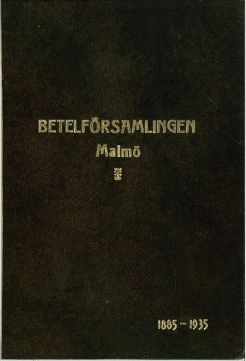 Betelförsamlingen 50 år 1885-1935 - Svenska Missionskyrkan