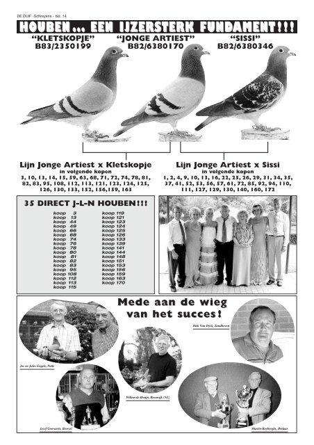 sensationele verkoping van de topkolonie van - Exclusive Pigeons