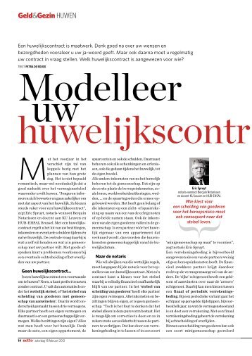 Een goed huwelijkscontract evolueert! Modelleer het?