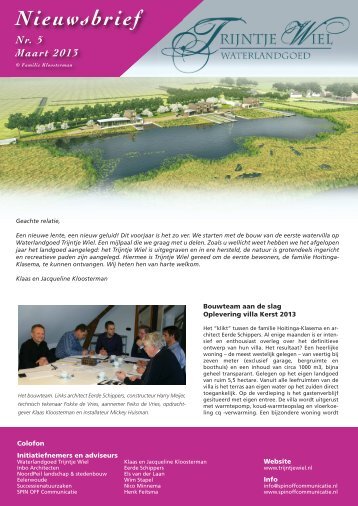nieuwsbrief nr. 5 - Huisman Installatietechniek