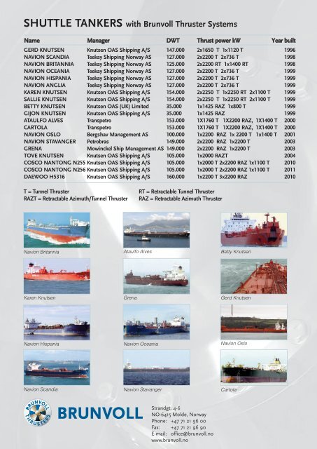 Offshore vessel brochure - Brunvoll AS