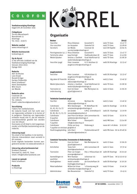 November 2012 - vv Kloetinge