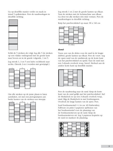 Download de naai-instructies voor het sprei (PDF) - HUSQVARNA ...