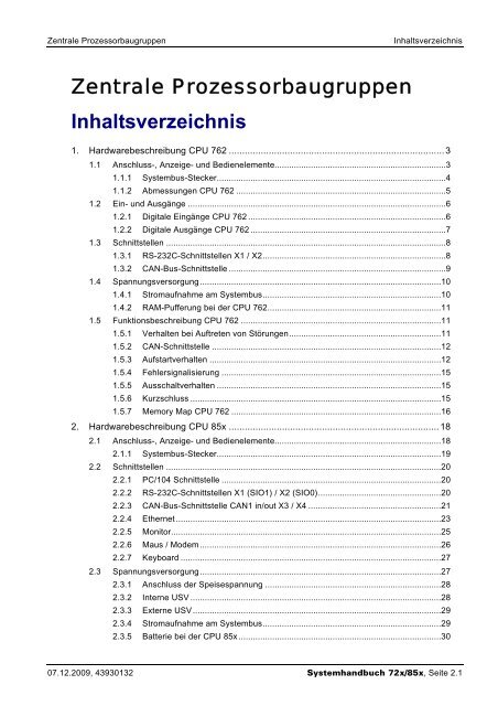 Zentrale Prozessorbaugruppen - Selectron Systems AG