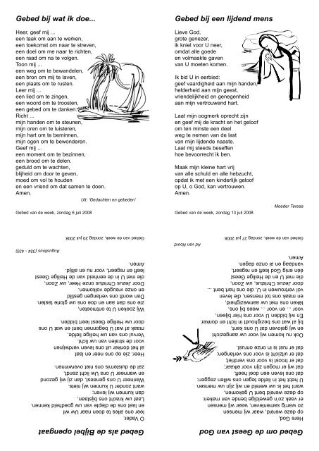Gebed om de Geest van God Gebed bij wat ik doe - Gelovig Aktief