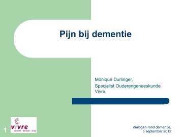 Pijn bij dementie - Alzheimer Centrum Limburg
