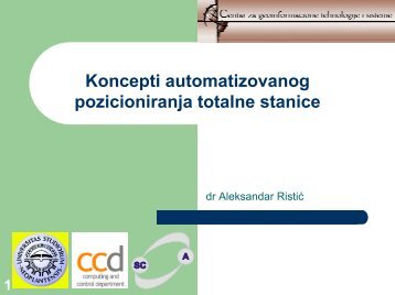 Koncepti automatizovanog pozicioniranja totalne stanice