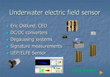 Underwater electric field sensor and amplifier - Nano Connect ...