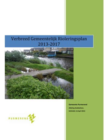 Verbreed Gemeentelijk Rioleringsplan 2013‐2017