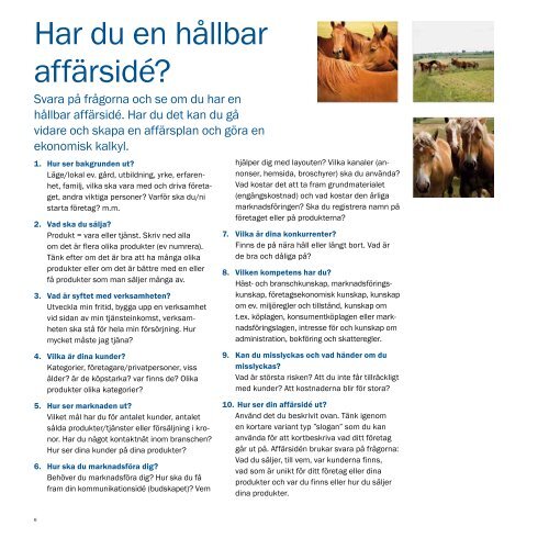 Spelregler för hästföretagare Beskattning (pdf - LRF Konsult