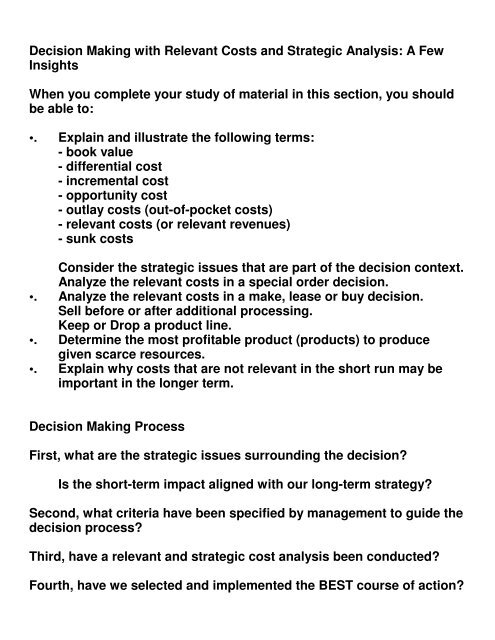 article review on decision making