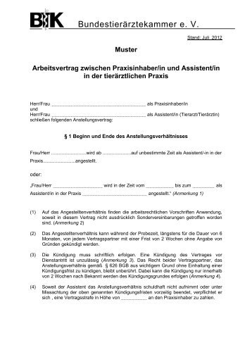 Muster Arbeitsvertrag Deutscher Anwaltverein
