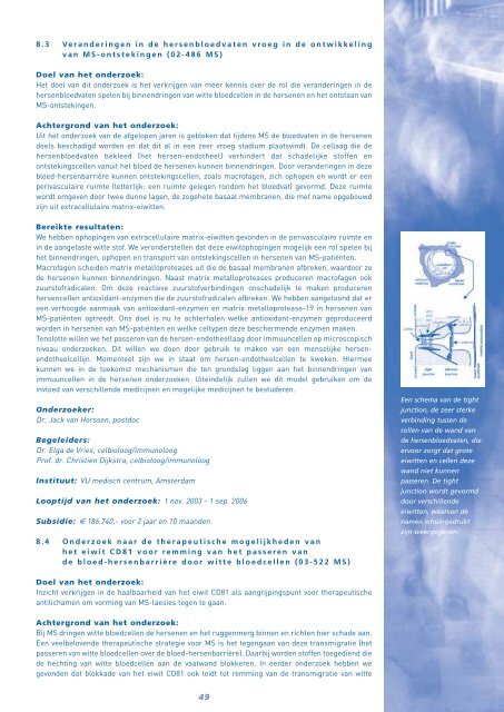 Wetenschapskatern 2005-2006 - Stichting MS Research