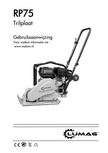 Trilplaat Lumag RP75 - Matom