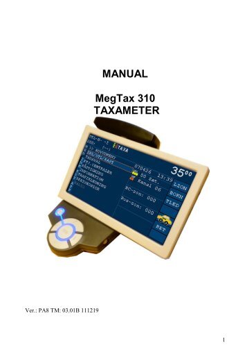 Användarmanual MegTax 310 - Structab AB